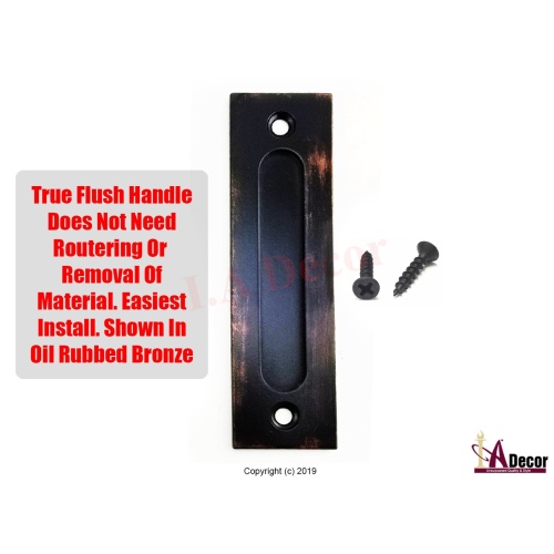 Flush Handle Black - Black Finger Pull Handle - Pocket Handle Black